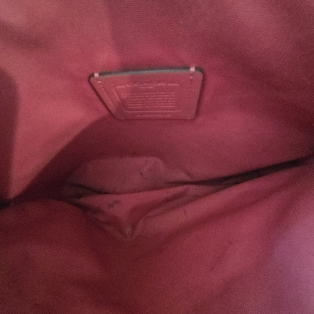 Coach File Beige Leather Crossbody Bag Logo - Picture 12 of 15
